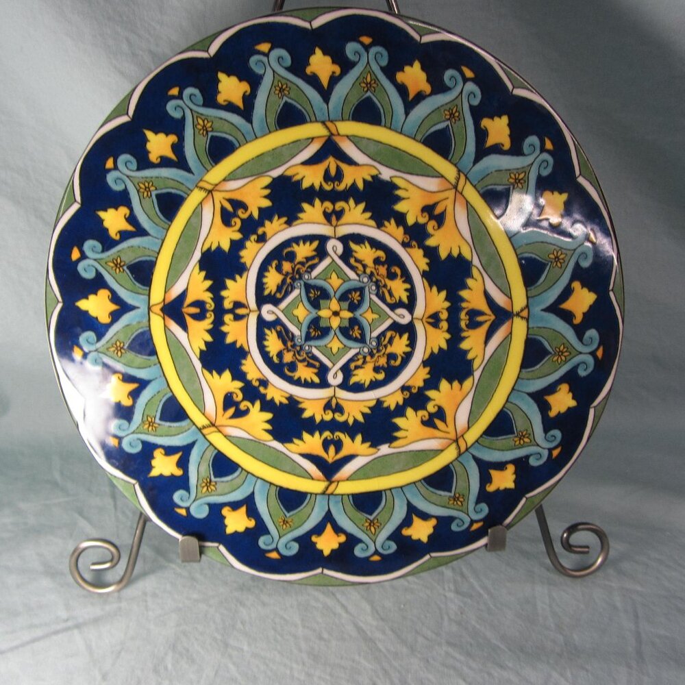 italian ceramic round trivet world market (w2421)
